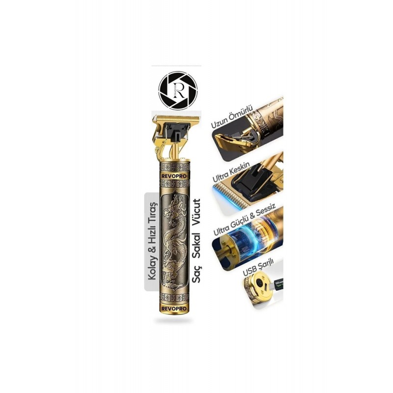 REVOPRO TRAŞ MAKİNESİ USB ŞARJLI SAKAL VÜCUT KIL TÜY ALMA